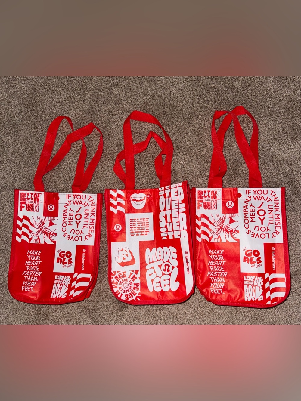 lululemon athletica Red Graphic Tote
